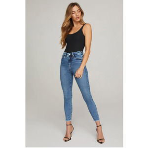 GOOD AMERICAN NWT Good Waist Crop in Blue633 // 0